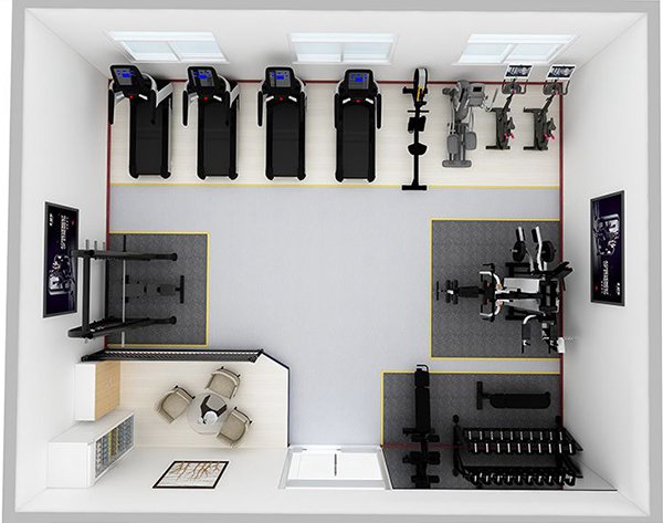80平方健身房配置方案-广西米兰·(milan)中国健身器材有限公司